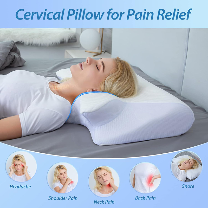 Anti Snore Contour Pillow - Nova Almofada Cervical de Espuma Viscoelástica