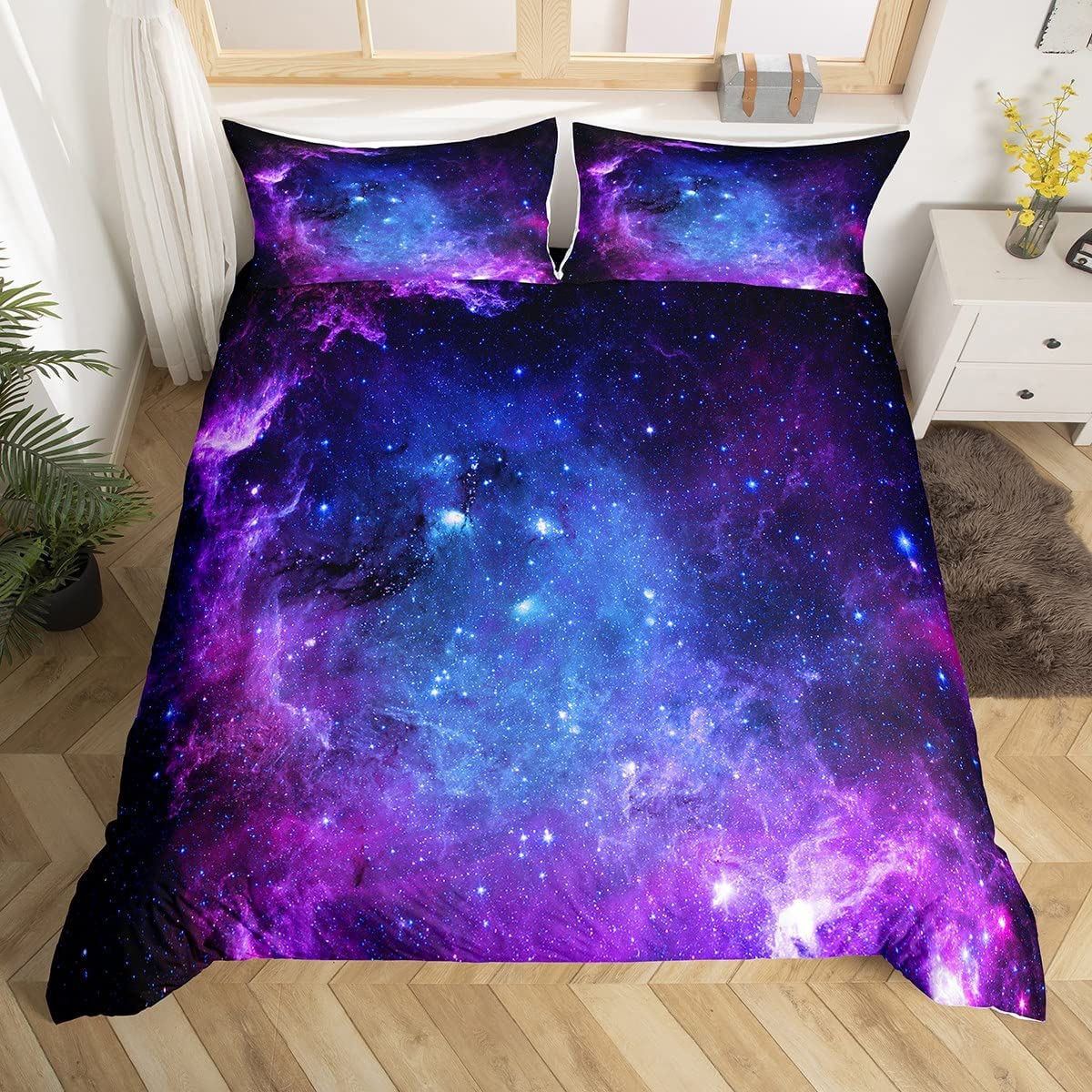 Duvet Cover Sets With Zipper - Galaxy capa de edredão conjunto para