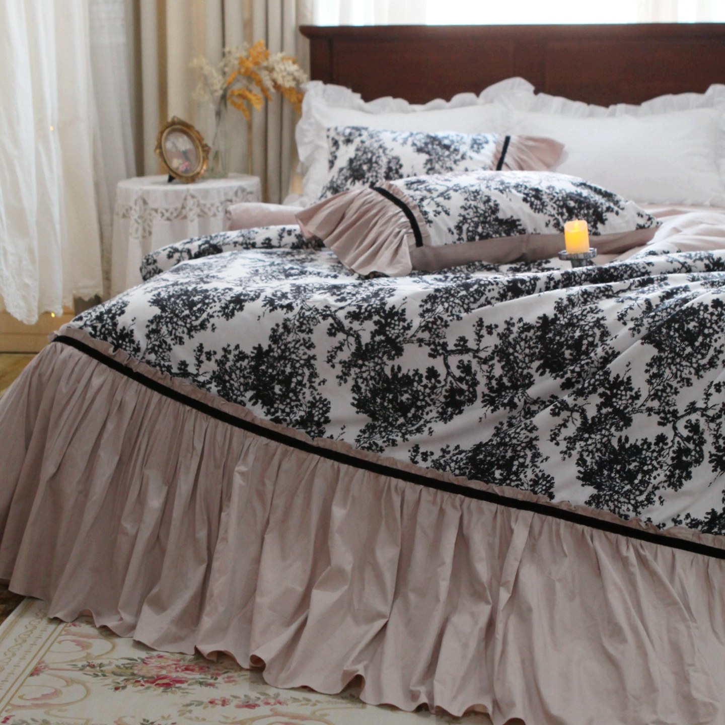 Aesthetic Floral Duvet Cover - Conjunto de Roupa de Cama Estilo