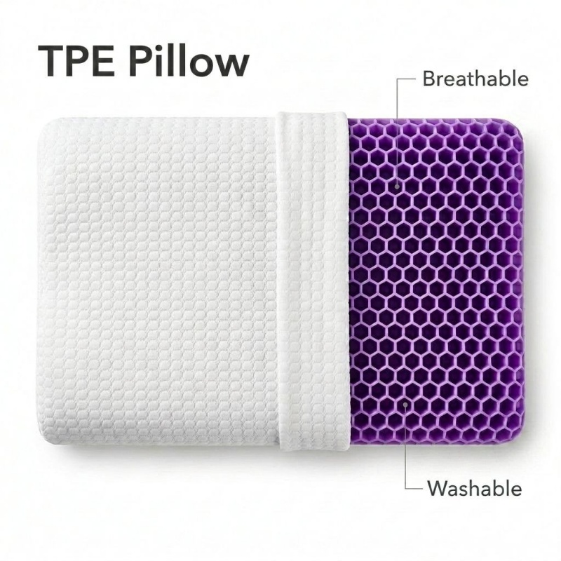 Anti Snore Contour Pillow - Travesseiro Ergonômico de Pectina TPE Respirável