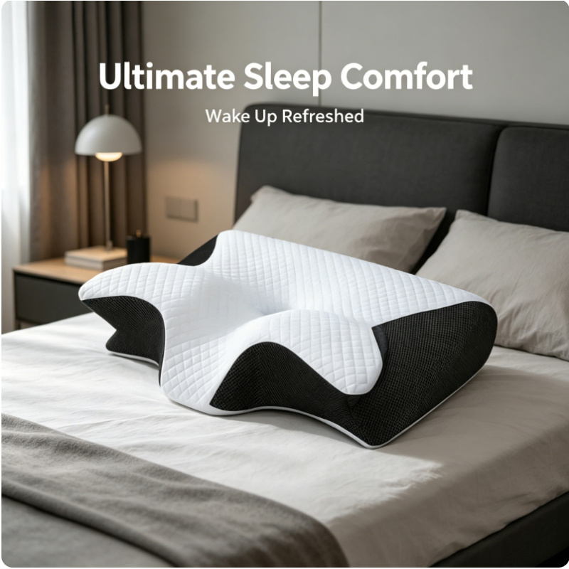 Memory Foam Orthopedic Pillow Neck Pain - Travesseiro Cervical de Espuma Viscoelástica para