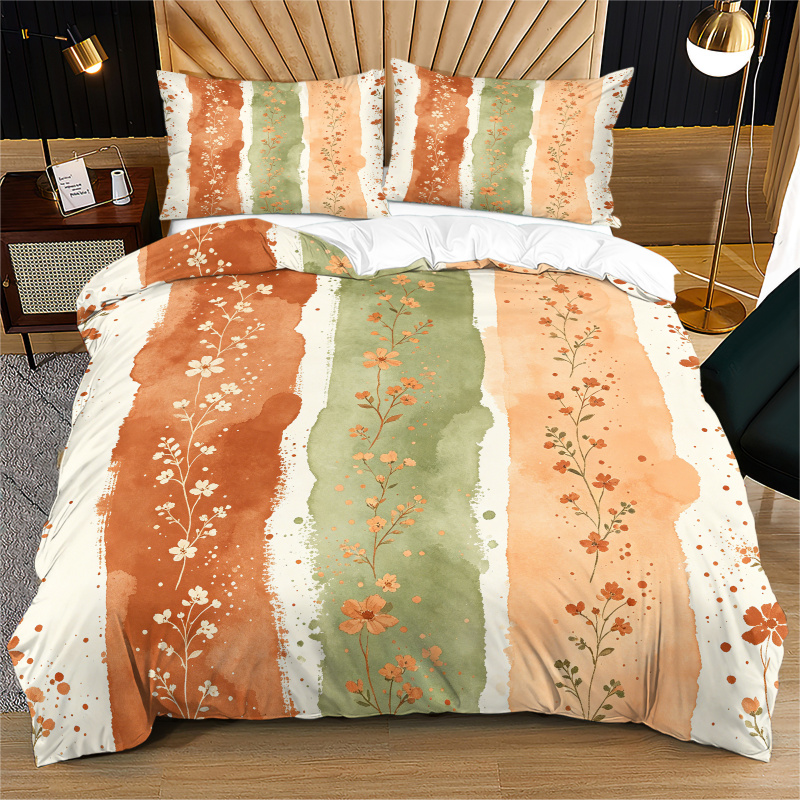 Aesthetic Floral Duvet Cover - Conjunto de Cobre-Leito Sem Enchimento com
