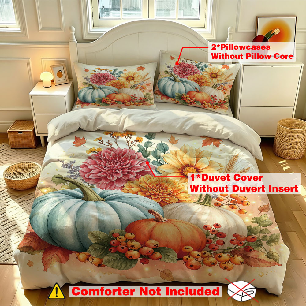 Aesthetic Floral Duvet Cover - Conjunto de Capa de Edredom Floral
