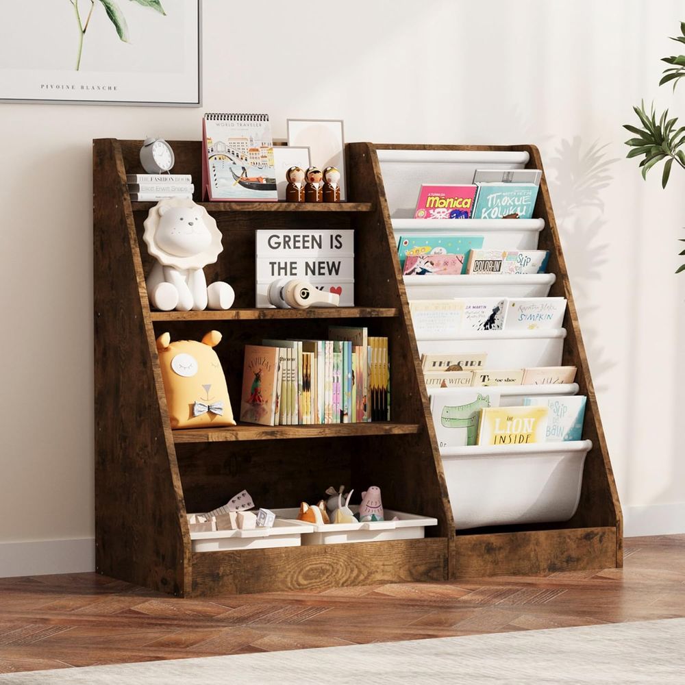 Storage & Organization - Estante de Livros Infantil de Madeira