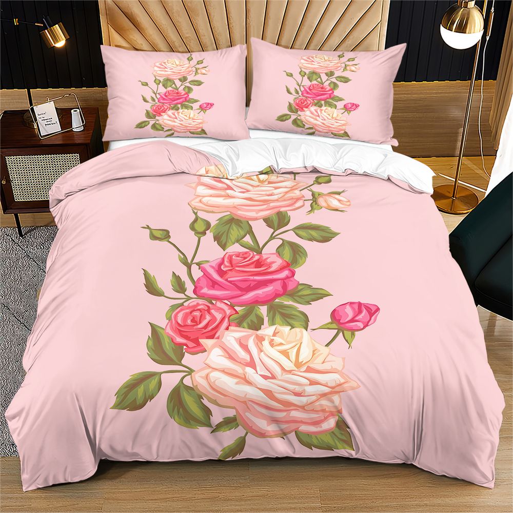 Conjunto de Capa de Edredom co - Aesthetic Floral Duvet Cover avaliação e preço