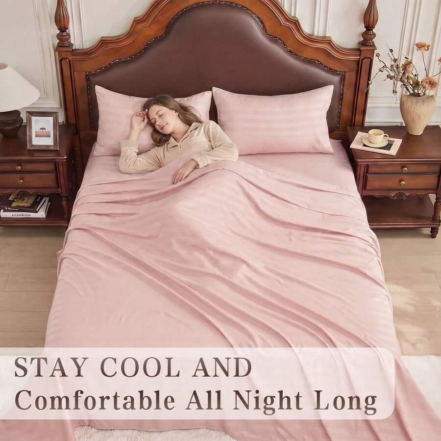 Conjunto de Lençóis Listrados  - Fitted Bed Sheets Deep Pocket avaliação e preço