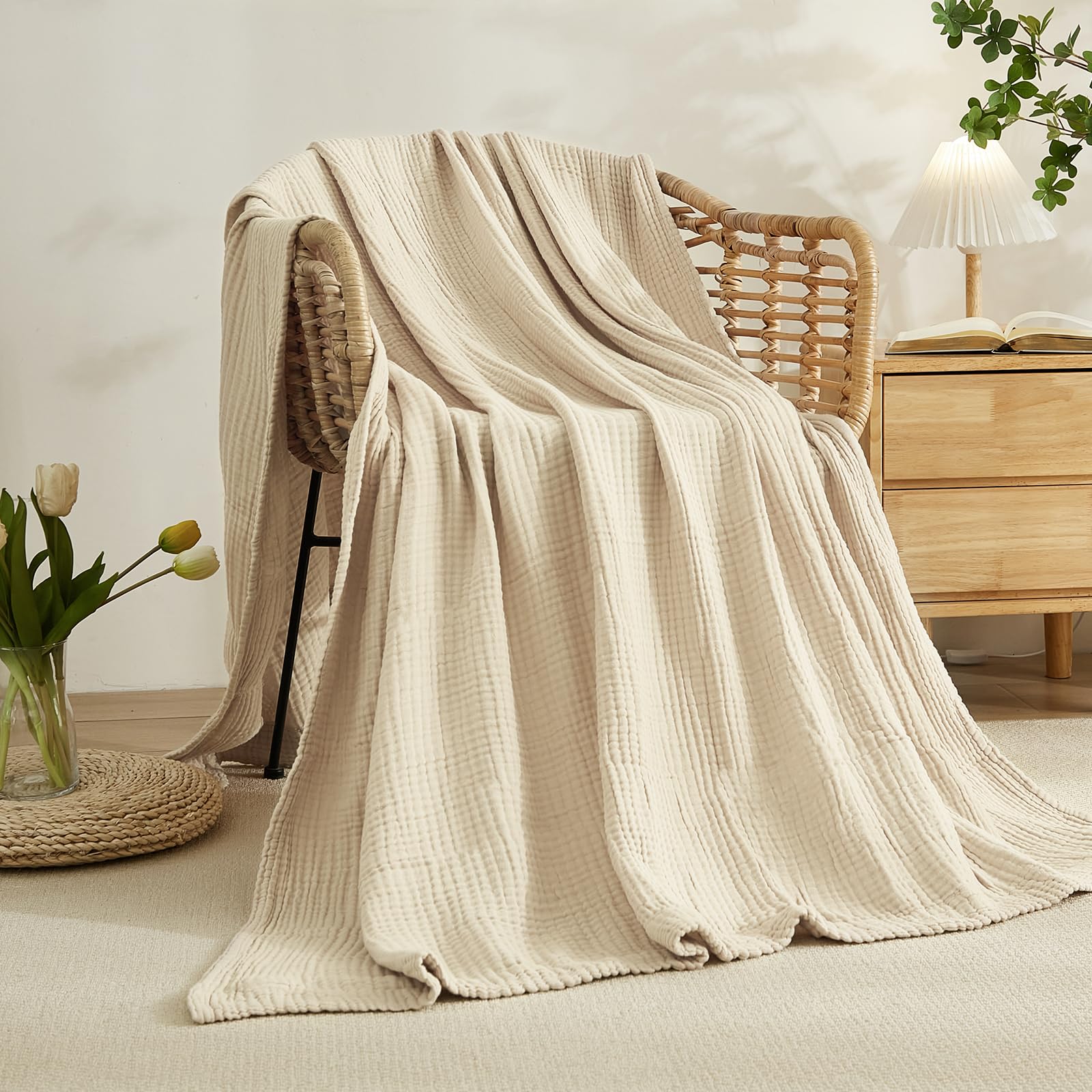 Cobertor 100% algodão para cam - Muslin Cotton Bedspread avaliação e preço