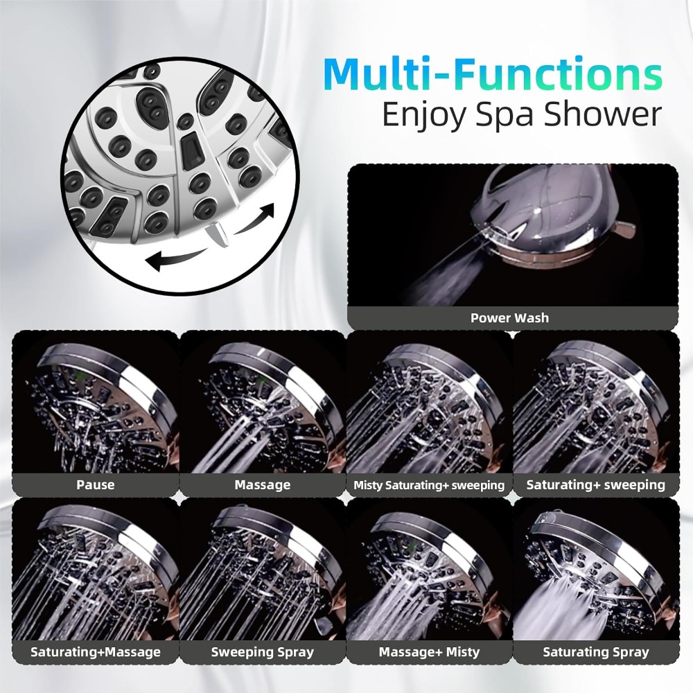 Chuveiro de Alta Pressão com 1 - High Pressure Shower Head Handheld avaliação e preço