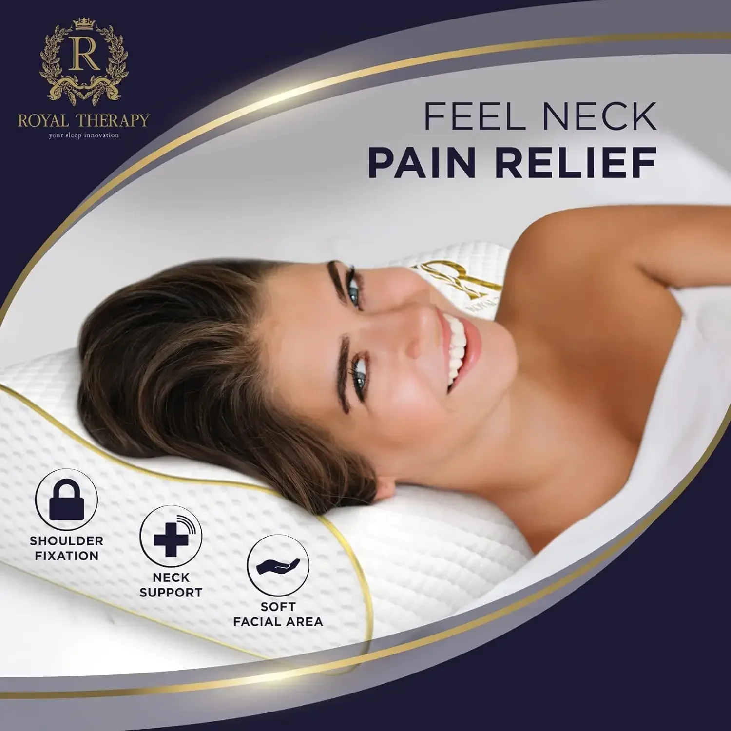 2-Pack Queen Memory Foam Pillo - Memory Foam Orthopedic Pillow Neck Pain avaliação e preço