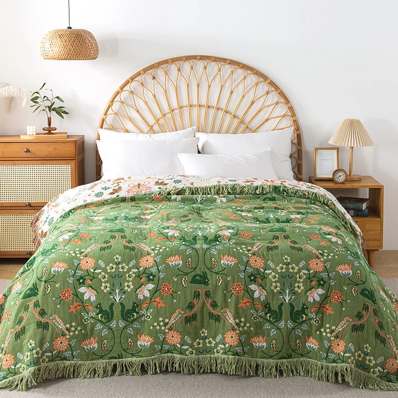 Manta de Algodão Puro, Tecido  - Muslin Cotton Bedspread avaliação e preço