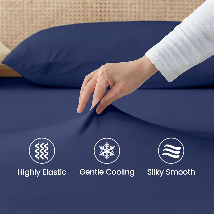 Lençol de Cama Refrescante com - Fitted Bed Sheets Deep Pocket avaliação e preço