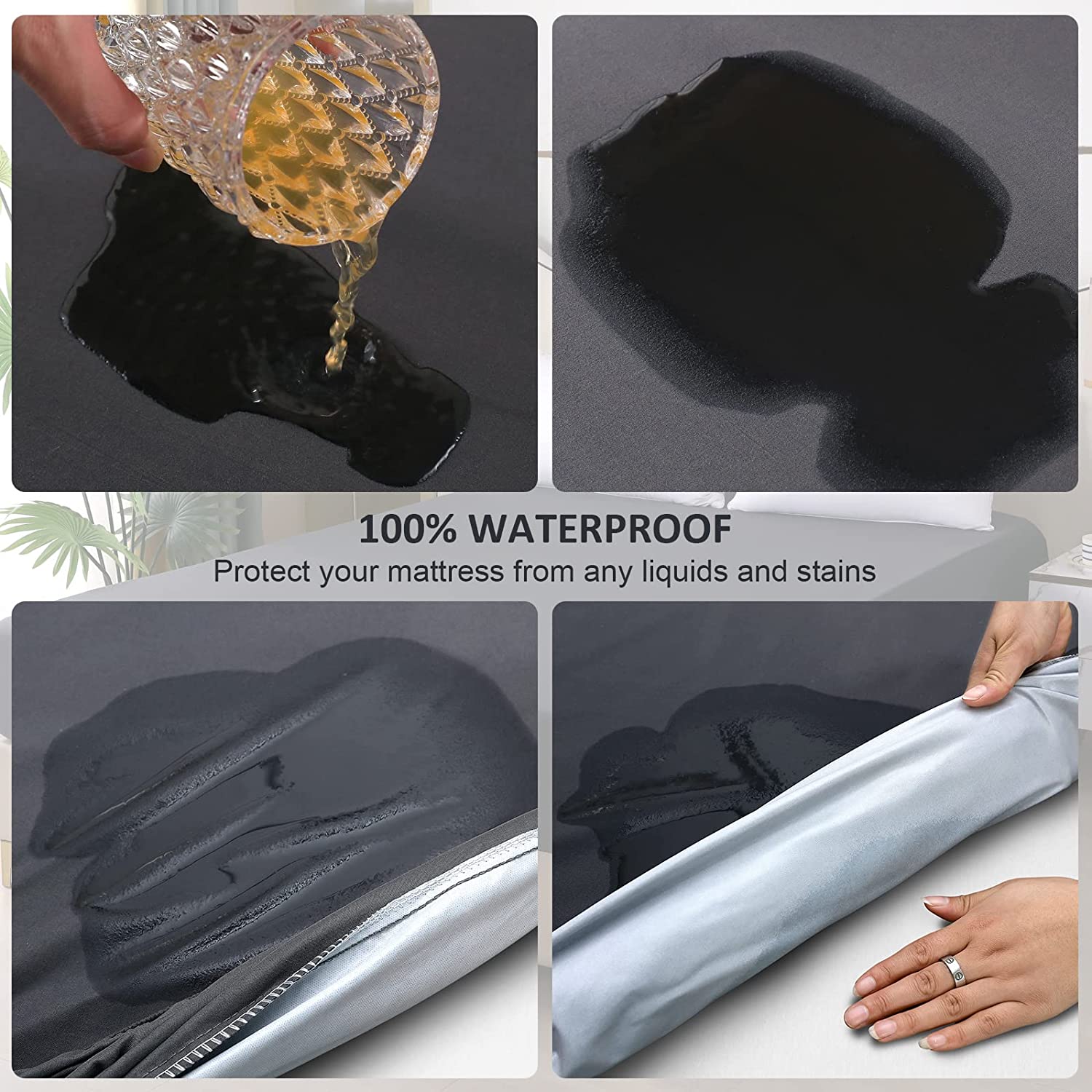 Protetor de colchão sólido cap - Waterproof Mattress Protector Breathable avaliação e preço