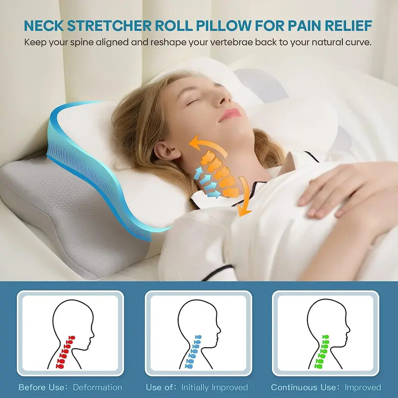 Almofada ortopédica inodora pa - Memory Foam Orthopedic Pillow Neck Pain avaliação e preço