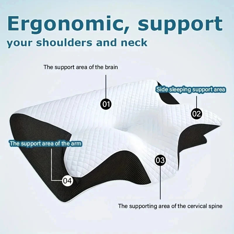 Travesseiro Cervical de Espuma - Memory Foam Orthopedic Pillow Neck Pain avaliação e preço