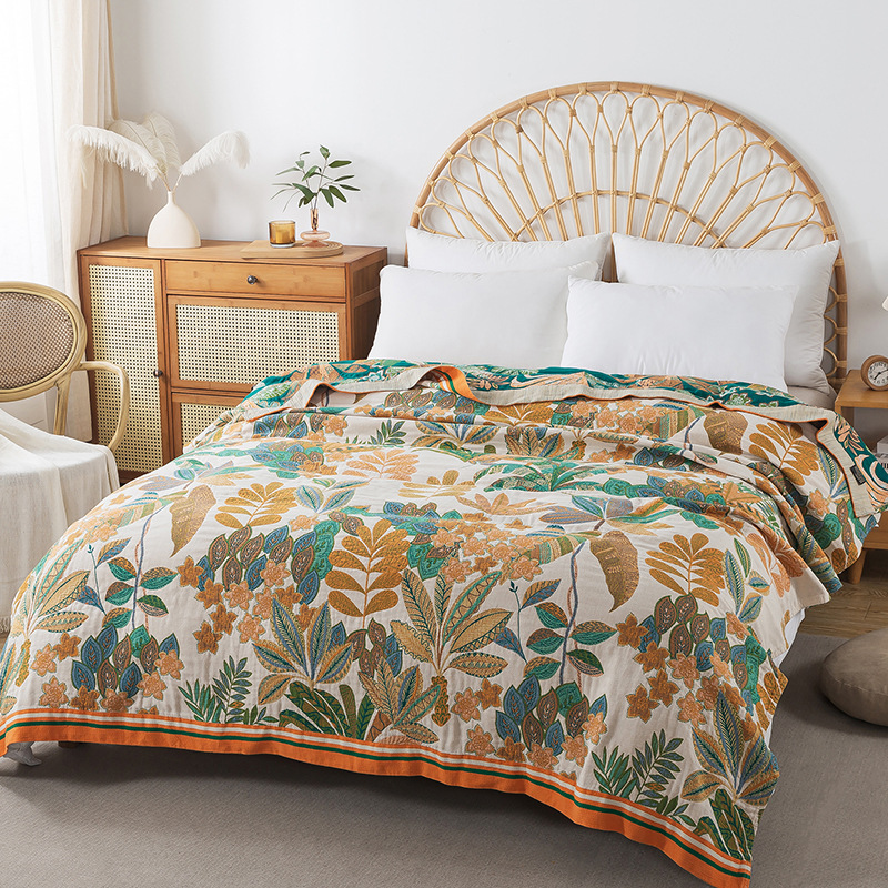 Colcha de gaze de musselina na - Muslin Cotton Bedspread avaliação e preço
