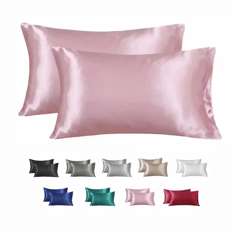 100% fronha de seda capa de al - Satin Silk Pillowcase Hair Skin avaliação e preço