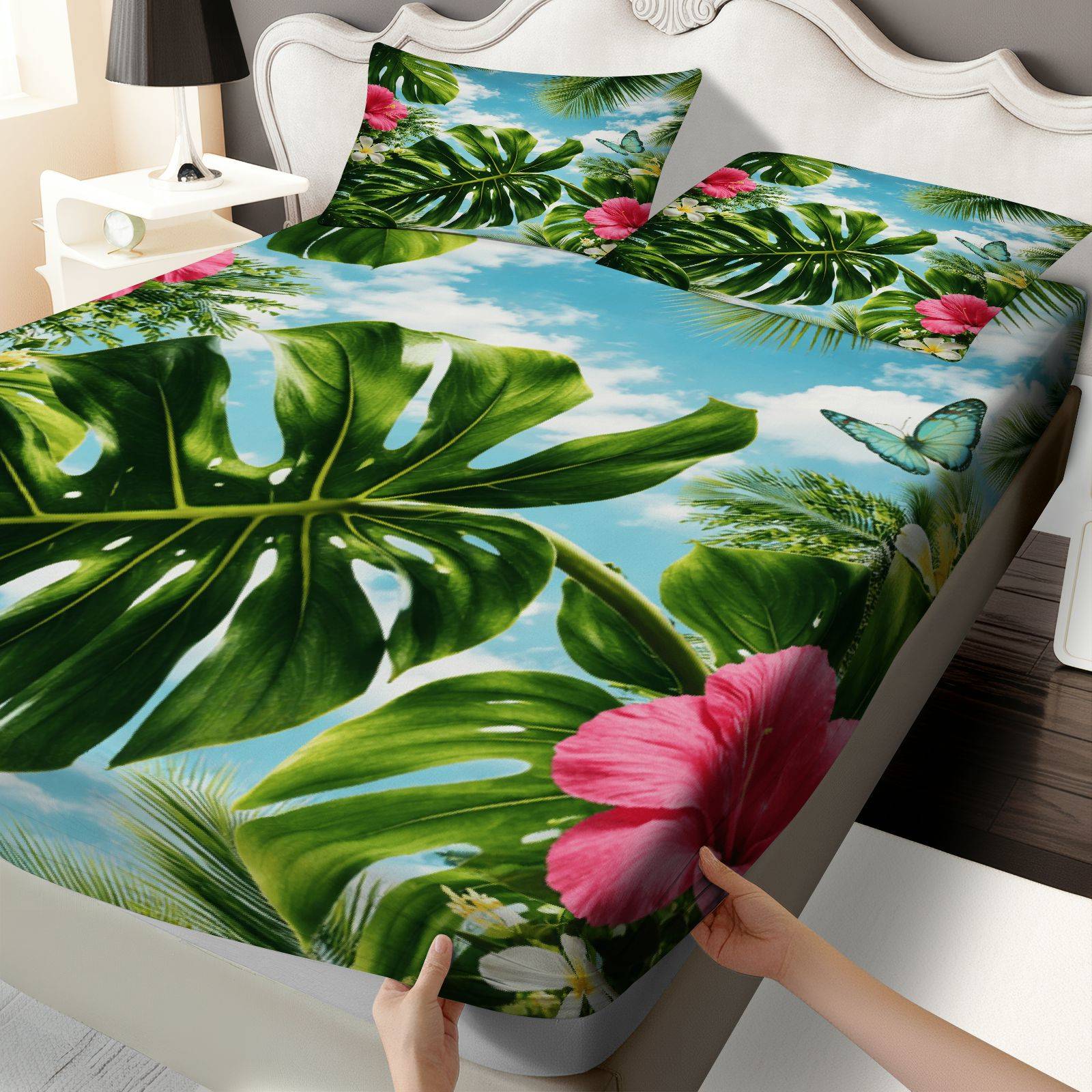 Conjunto de Lençóis com Estamp - Fitted Bed Sheets Deep Pocket avaliação e preço
