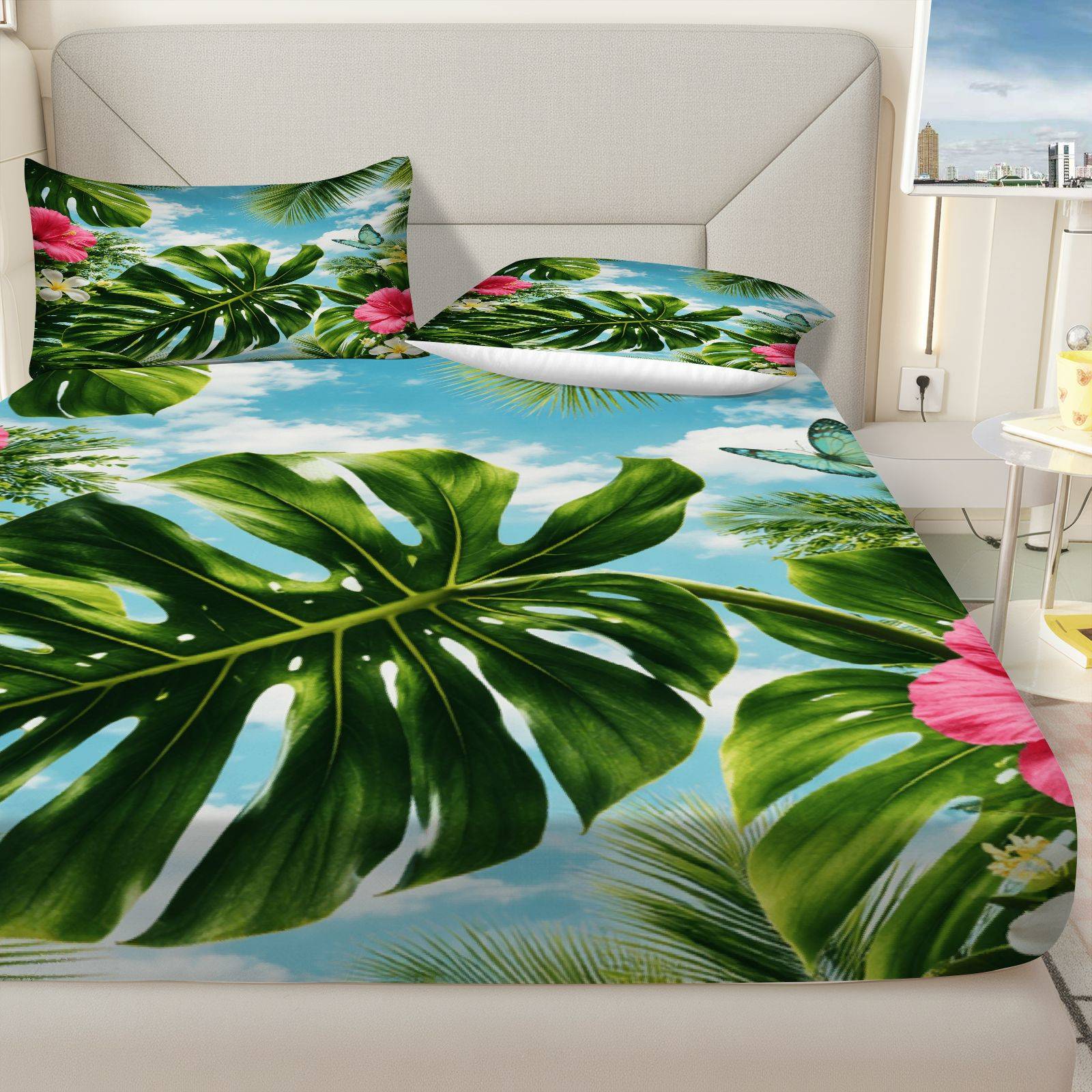 Conjunto de Lençóis com Estamp - Fitted Bed Sheets Deep Pocket avaliação e preço