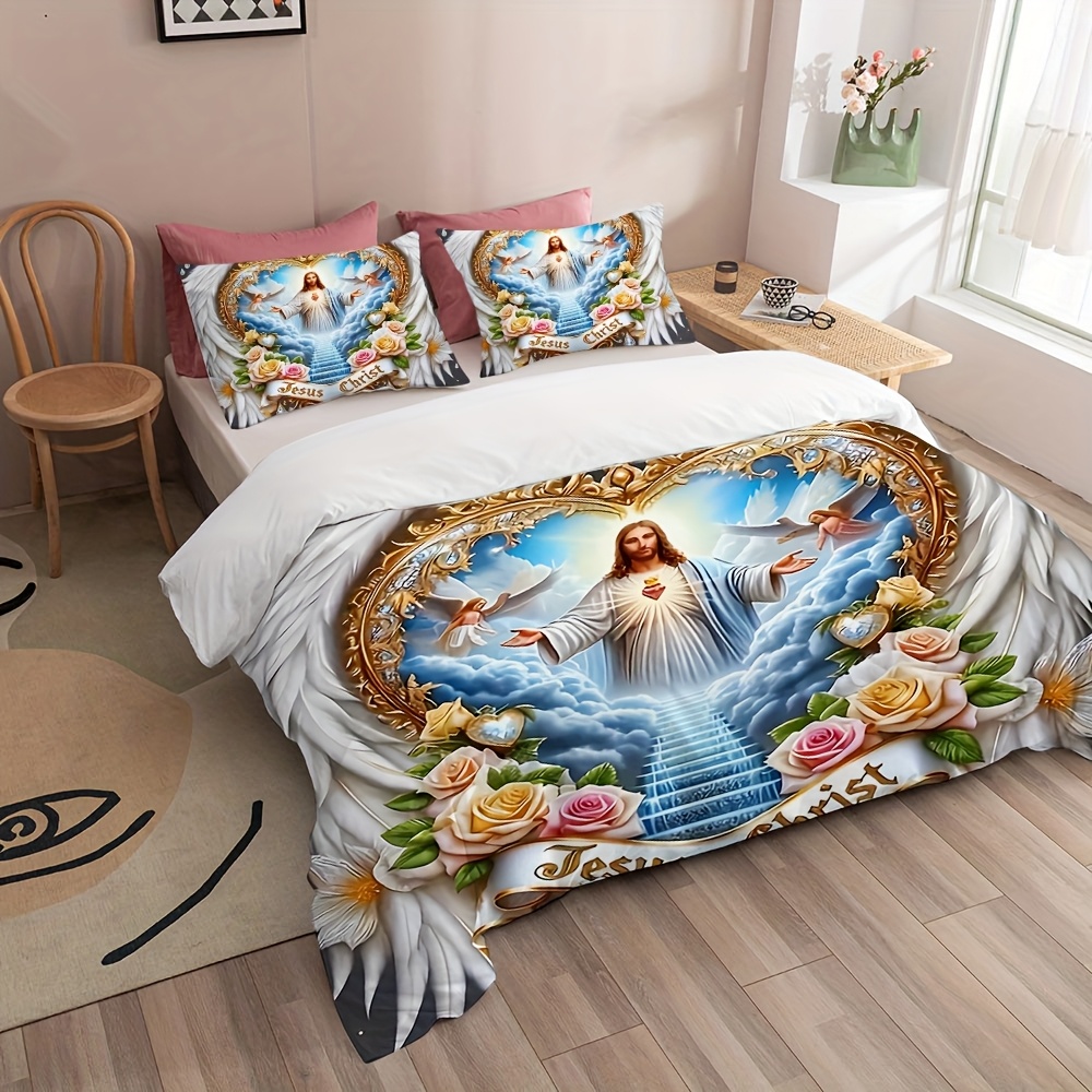 Conjunto de cama com asas sagr - Duvet Cover Sets With Zipper avaliação e preço