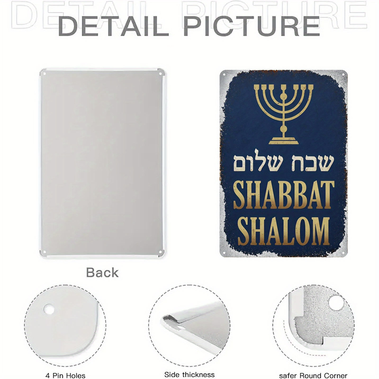 CIFBUY Placa de Menorá Judaica - Home Decor avaliação e preço