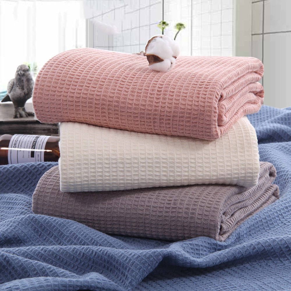 Waffle muslin colchas de verão - Muslin Cotton Bedspread avaliação e preço