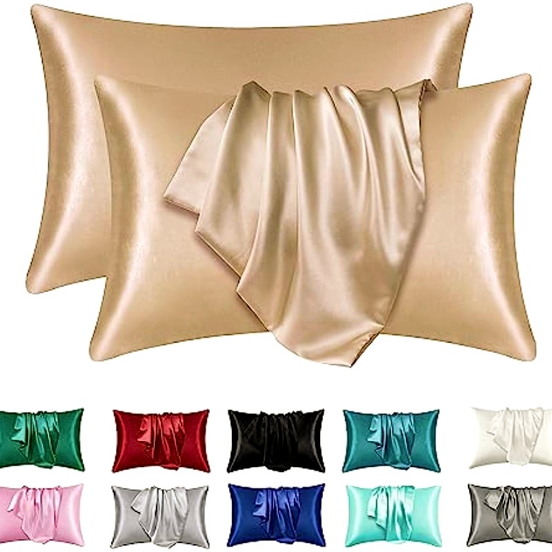 Conjunto de 2 Fronhas de Seda  - Satin Silk Pillowcase Hair Skin avaliação e preço