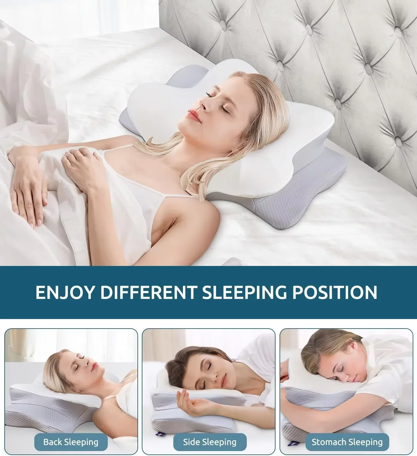 Travesseiro ortopédico ergonôm - Memory Foam Orthopedic Pillow Neck Pain avaliação e preço