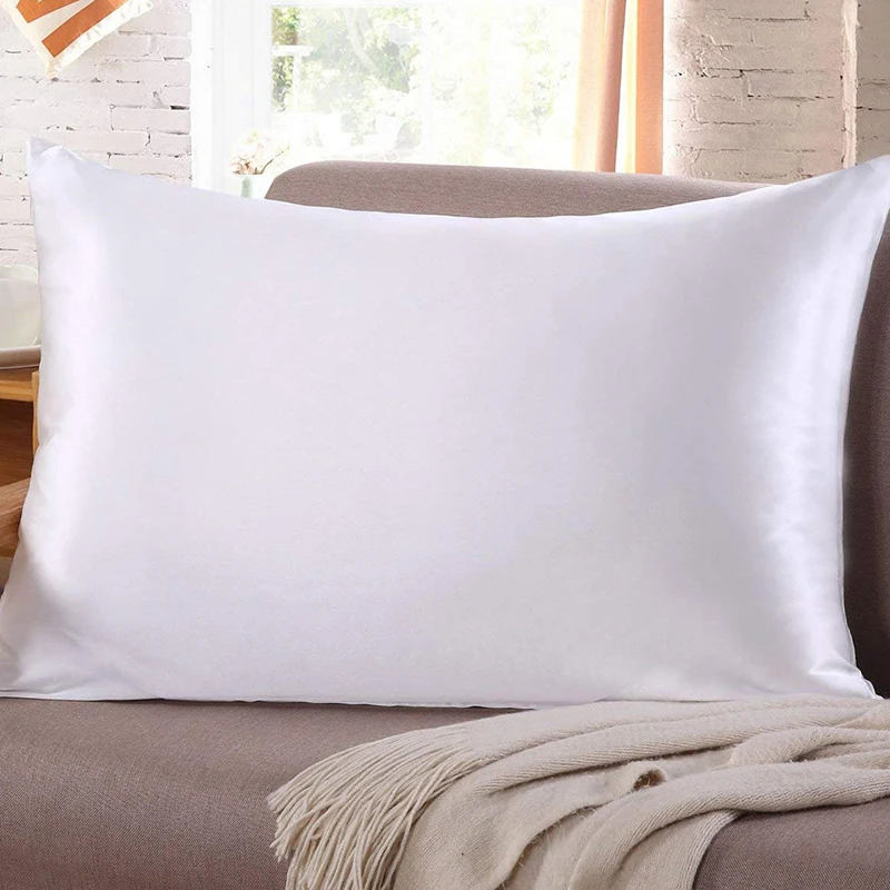 Nova fronha de cetim de seda p - Satin Silk Pillowcase Hair Skin avaliação e preço